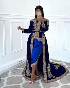 Nuevo 2024 hermoso vestido bordado azul marino Karakou Trail Lino seda cristal cuentas piedra perla Dabka trabajo adornado - Product Image 1
