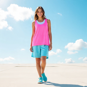 Femmes décontracté athlétique entraînement débardeur maillots couleur unie sans manches Fitness gilets avant Logo t-shirts pour la musculation - Product Image 5