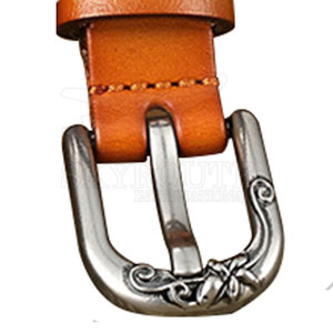 Cinturón de cuero 2025 para hombre, venta al por mayor, cinturón de hebilla ajustable informal a la moda, cinturón de cuero de piel de vaca - Product Image 5