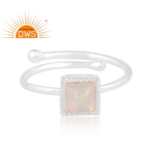 Latest Trending Fine Sterling <b>Silver</b> Natural Ethiopian <b>Opal</b> Gemstone Stackable <b>Ring</b> Custom Jewelry For Women Gift For Her - Product Image 3