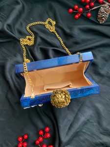 กระเป๋าคลัทช์ใส่มือแฟชั่นสำหรับผู้หญิงกระเป๋าคลัทช์ลายหินอ่อนเรซินสำหรับงานปาร์ตี้ - Product Image 2