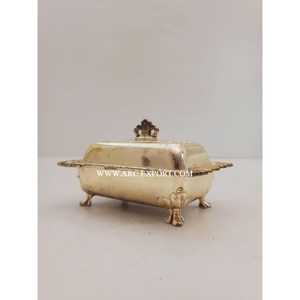 Vaisselle de table en laiton antique décoration plats à beurre concepteur attrayant nouveauté vaisselle de cuisine fantaisie plats à beurre et fromage - Product Image 4