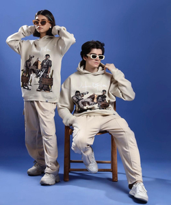 เสื้อสเวตเตอร์สวมหัวลายกราฟิกใส่ได้ทั้งชายและหญิง, เสื้อสเวตเชิ้ตแนวสตรีทสุดเท่มีฮู้ดขนาดใหญ่พิเศษดีไซน์ตามสั่งสำหรับทั้งผู้ชายและผู้หญิง - Product Image 1