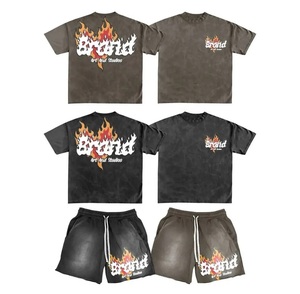 ชุดเสื้อยืดและกางเกงขาสั้นสำหรับผู้ชาย, เสื้อยืดและกางเกงขาสั้นระบายอากาศได้สองชิ้นแฟชั่นใส่สบายสามารถปรับแต่งได้สำหรับฤดูร้อน - Product Image 6