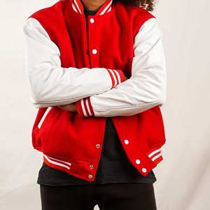 Veste universitaire personnalisée Fabricant de manches en cuir et en laine Veste de baseball pour collège Vente en gros Fournisseur d'usine OEM de haute qualité - Product Image 5