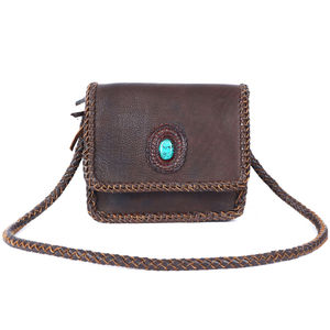 Bolso de Hombro de Cuero Genuino con Diseño Floral, Estilo Occidental, Otoñal, Personalizado, de Lujo, Bohemio, Rodeo, Internacional - Product Image 2