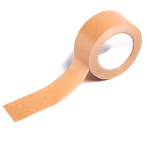 Rollo de Papel Kraft Ecológico de 50 Metros x 48 mm, Cinta Adhesiva Termofusible Activada por Agua, Sensible a la Presión, para Enmascarar Acrílico y Goma - Product Image 3
