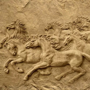 Modern Style Marble Horse Wall Panel Horse <strong>Stone</strong> Wall Panel <strong>Statue</strong> <strong>for</strong> Home Decor - Product Image 1