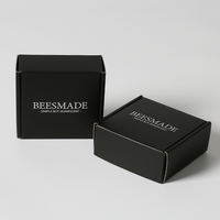 Boîte-cadeau kraft noire personnalisée et économique, expédition facile à assembler pour sous-vêtements pour le courrier et l'emballage des ongles