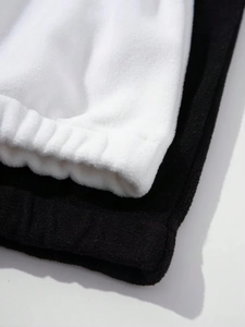 Moda sudaderas con capucha de lana Patchwork Oversize media cremallera chaqueta abrigo personalizado 100% lana sudadera hombres chaqueta - Product Image 3