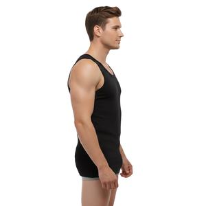 Camiseta musculosa sin mangas de algodón 100% personalizada al por mayor para hombres con producción OEM con su logotipo y marca OEM personalizados - Product Image 3