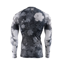 Offre Spéciale 100% coton hommes Slim Fit Rash Guard T-Shirt manches longues col rond séchage rapide surf Compression tricoté tissu