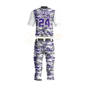Conjunto Deportivo de Béisbol y Sóftbol Unisex con Logotipo Personalizado, Sublimación, Camuflaje, Alta Calidad, 100% Poliéster, Pantalones Transpirables - Product Image 3