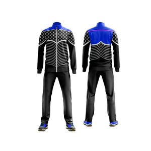 Ensemble de survêtement sportif à manches longues avec fermeture éclair pour homme, design personnalisé, décontracté, rayé, pour le printemps, poids lourd - Product Image 6