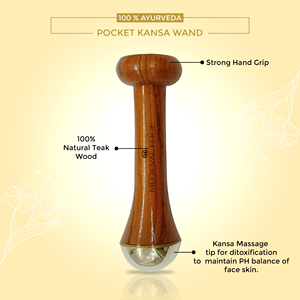 กระเป๋าไม้กายสิทธิ์ Kansa สำหรับการไหลเวียนของดวงตาและผิวสดชื่นแบบดั้งเดิม100% - Product Image 5