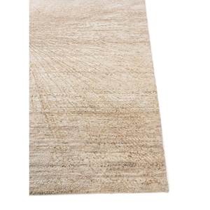 พรมขนสัตว์และไหมถักมือสีเบจและสีน้ำตาล รุ่น AKWS-3025 ลายแบบนามธรรม สำหรับทางเข้าบ้านและโถงทางเดิน พรมรูปทรงสี่เหลี่ยมผืนผ้าสำหรับห้อง - Product Image 4