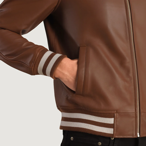 Best Quality Custom Design Coated Stand Collar Winter <b>Varsity</b> <b>Jacket</b> for Men Custom Made Polyester/Cotton with Front Logo - Product Image 6
