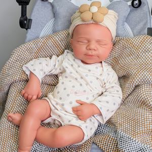 20 inch gesloten ogen PASCALE siliconen pasgeboren babypop open mond volledig siliconen lichaam zachte aanraking collectie speelgoed poppen - Product Image 1