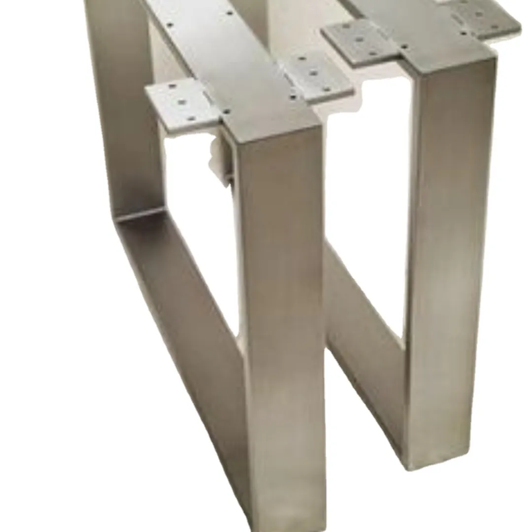 Pieds de Table basse en acier à Grain de bois, pièces de meubles en métal/meubles d'extérieur, pied de Table pliable en acier métallique