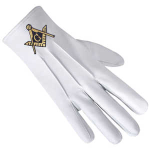 Master Mason Blue Lodge Guantes Cuero blanco puro 2025 Masonic Regalia Freemasons Guantes OEM con servicio - Product Image 3