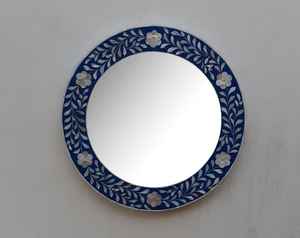 Espejo de pared con Incrustaciones de nácar hecho a mano de lujo Diseño decorativo elegante para espacios interiores modernos - Product Image 1