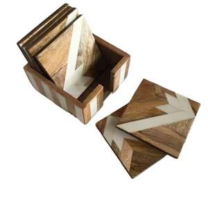 Posavasos de sublimación con logotipo personalizado Posavasos de resina y madera Posavasos antideslizantes en fábrica directa - Product Image 1