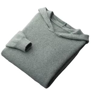 Sudadera con Capucha de Cachemira de Punto Estilo Casual Clásico Personalizada de Alta Calidad al por Mayor 2026, Sudadera con Capucha de Lana Merino Cálida para Hombre - Product Image 6
