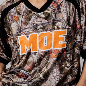 Maillot de football américain en maille pour hommes, imprimé camouflage, coupe oversize, streetwear respirant, haut de sport à manches courtes, logo personnalisé OEM - Product Image 2