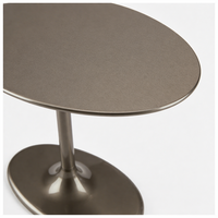 Table d'appoint ronde en métal élégante et minimaliste, gain de place, polyvalente, style italien moderne pour villa