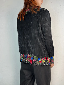 Veste universitaire décontractée longue pour femme, collection automne, Taabi Exports, avec bordure perlée, respirante, durable, décorée de sequins - Product Image 3