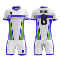 Uniformes de football respirants en polyester OEM 100%, ensembles sur mesure pour la formation, uniformes de football vierges en gros