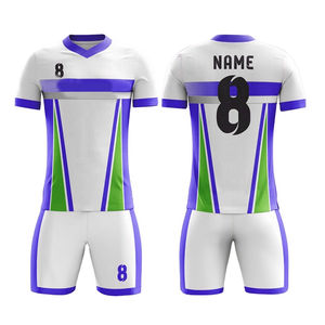 Uniformes de fútbol de poliéster transpirables OEM 100%, conjuntos personalizados para entrenamiento, uniformes de fútbol en blanco al por mayor - Product Image 4