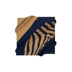 Écharpe carrée en crêpe de soie de luxe 90x90 - Imprimé léopard et pois personnalisé par un designer - Product Image 1