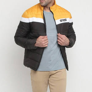 Recién llegado de invierno de fábrica, chaqueta acolchada de manga larga para hombre con logotipo personalizado, chaquetas acolchadas impresas - Product Image 4