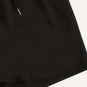 Pantalones cortos de mujer recortados de poliéster Vintage algodón liso Technics pantalones cortos medios dos bolsillos con dobladillo lateral profundo verano - Product Image 6