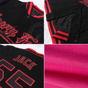 Veste d'université d'entraînement en plein air unisexe à col montant classique Broderie de style letterman Imperméable en satin pour la course à l'avant - Product Image 2