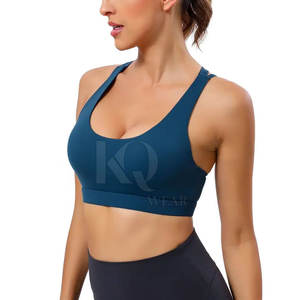 Sujetador deportivo de alto impacto para mujer, acolchado, con tirantes ajustables, transpirable, de malla sin costuras, para gimnasio, running, yoga y fitness - Product Image 2