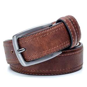 Fashionable Men's Luxury <b>Cow</b> Hide Steel Buckle Belt Customizable Waterproof Made in India - Product Image 2