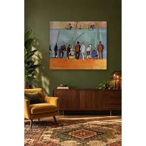 Impresión en lienzo de Fida Raoul Dufy: Pescadores en el muelle - Product Image 3