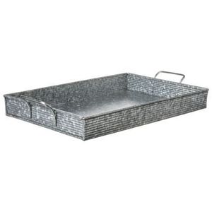 Ensemble de 3 design fabuleux décoration d'hôtel vaisselle de table plateau galvanisé de haute qualité forme ovale avec poignées plateau galvanisé - Product Image 6