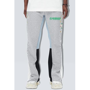 High Quality Men's Casual Flared Pants Mid Waist Breathable Canvas <b>Stretch</b> Fabric Anti-Wrinkle Quick Dry Fleece Lining Unisex - Product Image 5