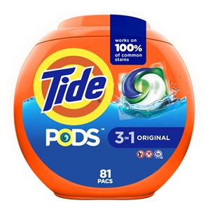 Cápsulas de Detergente Líquido para Ropa Tide Original Scent (112 Unidades) - Product Image 1