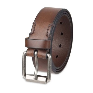 Cinturón de piel auténtica de vaca con logotipo personalizado más vendido con hebilla de aleación Precio al por mayor directo de fábrica Estilo vintage - Product Image 3