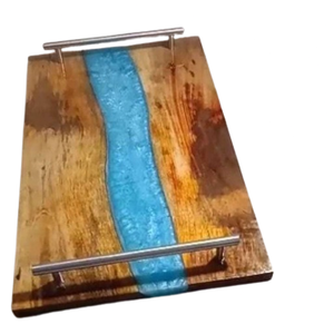 Plateau de service alimentaire en aluminium de qualité supérieure Plateau à dessert en argenterie élégante Parfait pour les mariages, les restaurants et les ustensiles de cuisine d'hôtel - Product Image 2