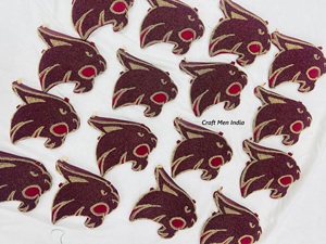 Stylish Customized Seed Beaded Mini Purse <b>Pouch</b> Women's Jagua Golden and Maroon custom coin purse - Product Image 5