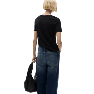 Ropa holgada de alta calidad Hip Hop Plain Girl Camisetas de algodón para mujer Camisetas con cuello en V Your Logo - Product Image 3