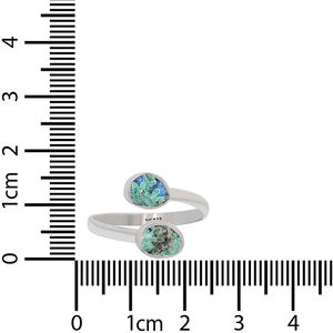 Anillo de malaquita azurita con forma Natural de Plata de Ley 925, ajuste de bisel, estilo clásico para compromiso, regalo de aniversario, paquete de 6 - Product Image 5