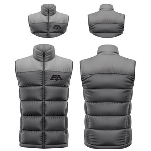 Gilet matelassé sans manches en polyester 100% de haute qualité pour hommes, veste matelassée lavable pour l'hiver avec fermeture à glissière - Product Image 4