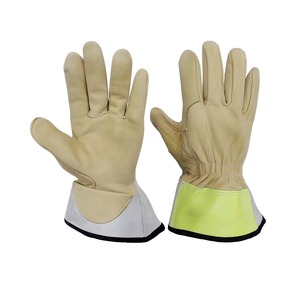 ถุงมือหนังวัวของแคนาดาที่มีซับในเป็นผ้าฝ้าย EN420กันแรงกระแทก - Product Image 1