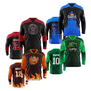 Uniforme de hockey sur glace réversible pour hommes, nom et numéro brodés, maillots de hockey d'équipe personnalisables pour adultes - Product Image 6